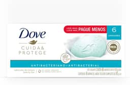 Pack Sabonete em Barra Dove Cuida & Protege Envoltório 6 Unidades 90g Cada Leve Mais Pague Menos, Dove