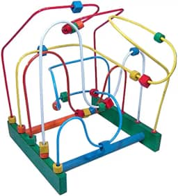 Aramado Montanha Russa Madeira - Grande - Multicolorido - Dicá