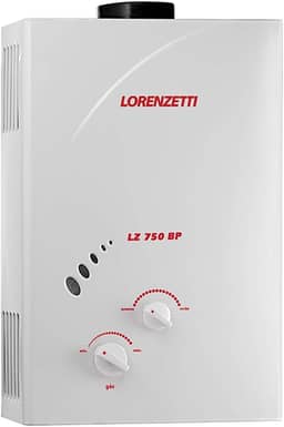 Aquecedor de Água a Gás Lz 750Bp Gn 7, 5 L/Min, Lorenzetti, 7412086, Branco, Médio