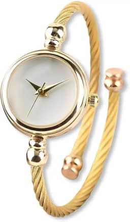 Relógio Feminino ¨Gracefulness¨ em Aço Inoxidável – Minimalista, Ultrafiníssimo, Quartzo – Pulseira Ajustável 20cm – Elegância e Versatilidade – Acompanha Caixa Premium