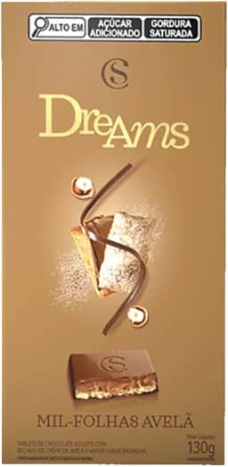Tablete Dreams Mil Folhas Avelã 130G Cacau Show