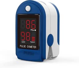 Oxímetro Digital de Dedo com Tela LED – Medidor de Saturação de Oxigênio (SpO₂) e Batimentos Cardíacos – Leve, Portátil e Preciso – Ideal para Uso Doméstico, Esportivo e Profissional