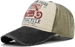 Boné LukeSports Motorcycle Vintage – Algodão, Ajustável e Confortável