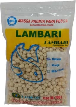 Massa Macarr�o Pronta Para Pesca Natural 100g Lambari
