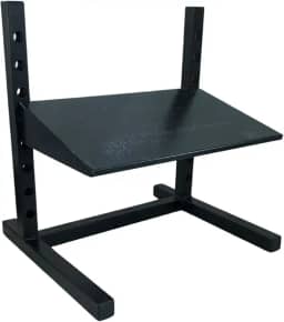 Apoio de Pé Ergonômico em Aço Preto com 8 Níveis de Regulagem – Conforto, Estabilidade e Postura Correta - Escritex