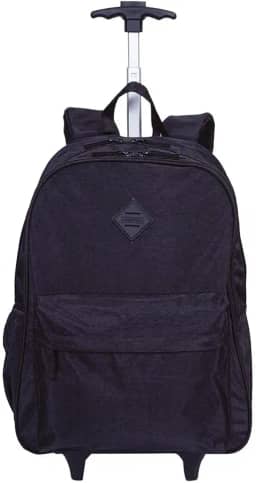 Mochila Escolar, com Rodinha, Rolling Crinkle, 50 cm, Preto - Sestini