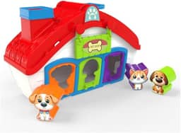 Casa de Brinquedo Pet Shop com Acessórios, 19 x 29 x 9 cm, 3 Animais de Estimação, para Crianças acima de 1,5 Anos