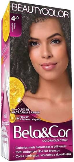 Coloração Bela&Cor - 4.0 Castanho Médio