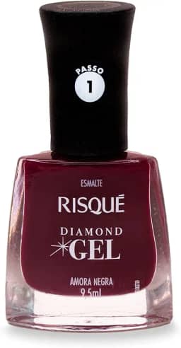 Risqué Esmalte Diamond Gel Amora Negra Cremoso 9 5Ml Amora Negra 9.5 Ml