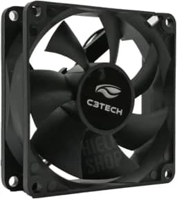 Cooler Fan C3Tech F7-100BK Storm 12x12x2.5 cm Preto - Rolamento FDB 12v 1200RPM