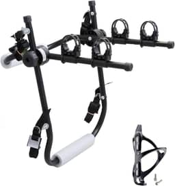 TRUE SPORT Suporte Transbike Universal para 2 Bicicletas, Compatível com Carros Sedan, Hatch e SUV, Preto