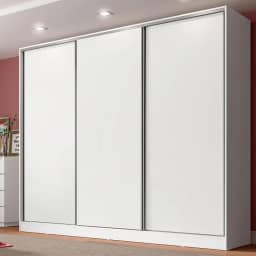 Guarda-roupa Casal 100% Mdf Madesa Nantes 3 Portas de Correr Branco