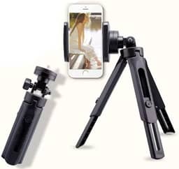 Tripé Flexível para Celular e Câmera Articulado 360° Portátil Ajustável Universal de Mesa ou Externo Material Durável