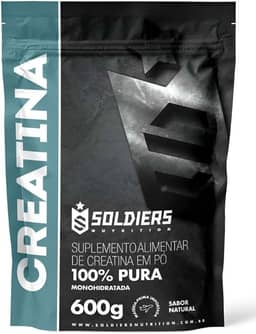 Creatina Monohidratada 600g - 100% Pura Importada - Soldiers Nutrition