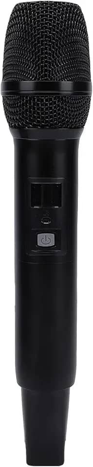 Fabater de Microfone Sem Fio, 2 Microfones Dinâmicos Sem Fio de Mão, Módulo de Verdadeira Diversidade Portátil para Cantar na Igreja de Discurso de karaokê