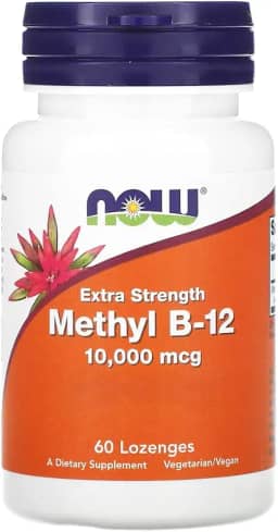 Metil B-12 Now Foods 10000mcg Força Extra 60past Importado
