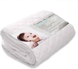 Protetor Colchão Impermeavel Berço Padrão Americano Anti Xixi Bebe Capa Protetora Segura Branca