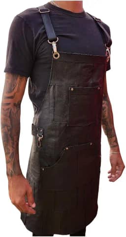 Avental Churrasqueiro Couro Legítimo Bovino Chef Cozinheiro