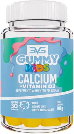 3VS Nutrition Gummy Kids Cálcio + Vitamina D3 Sabor Algodão Doce