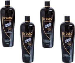 D’Ouro Escova Progressiva Afro 4×1000 ml – Kit escova progressiva para cabelos resistentes | brilho e maciez