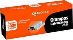 Grampo Galvanizado 26/6 Com 5000 Leonora, Prata