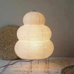 Luminária Japonesa de Chão Estilo Japandi, Luminária Abajur Estilo Japonês Papel de Arroz, Design Japonês Minimalista para Quarto, Sala ou Escritório