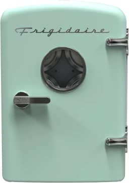 Frigidaire Mini refrigerador de geladeira pessoal, capacidade de 3,5 L para seis latas, incluindo plugue para saída de casa e carregador DC, 25 cm D x 18 cm L x 26 cm A