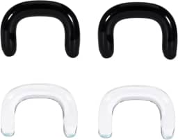 DOEARKO Retentor de septo de vidro 16 G a 8 G - 2 retentores pretos + 2 retentores transparentes em forma de U com O-Rings hipoalergênico invisível piercing de nariz para trabalho, esportes e cirurgia