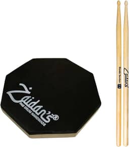 Pad Estudo Bateria Praticável 15cm ou 6 Polegadas + Par Baquetas Basic Series Zaidan's By Spanking (7A)