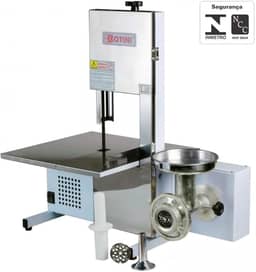 Serra de Fita de Bancada Para Carne Ossos Peixes Congelados C/Moedor Para Carne