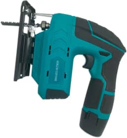 Serra Eletrica Tico Tico Portátil 12v 500w 65mm 2200rpm Carregador Bivolt 2 Baterias 1500mah 3 Serras Madeira E Metal