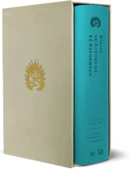 A Bíblia de Estudo da Fé Reformada: Capa Luxo Turquesa e Estojo