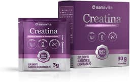 Sanavita Creatina 100% Pura - Monohidratada e Micronizada - Em Sachê