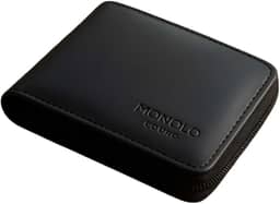 Carteira Masculina Couro Legítimo Ziper Porta Cartão Documentos Crédito CNH Grande Completa Monolo