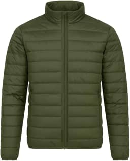 Jaqueta Masculina Puffer Leve Meia Estação Poliamida sem Capuz Verde com Bolsos (BR, Alfa, XG, Regular, Regular, Verde)