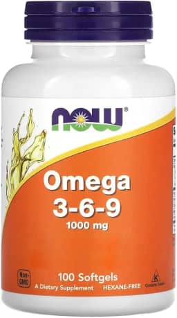 NOW Foods Ômega 3-6-9 1.000mg 100 Cáps Softgels Importado