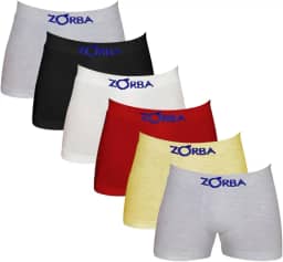 Kit 6 Cuecas Boxer Zorba Infantil Algodão 678 Sortidas