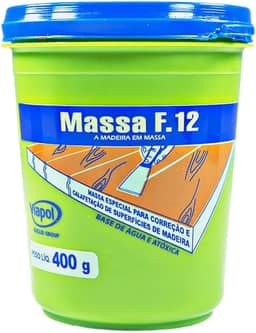 Massa F12 para Calafetar Madeira 400g Marfim