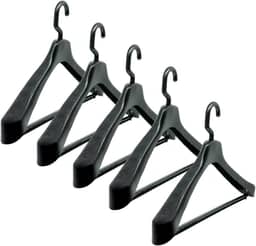 Kit Cabide Terno Preto Giratório - 5 unidades