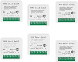Kit 6 Mini Interruptor Inteligente Smart Switch 16A Wifi Automação Alexa Google
