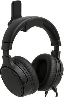 Suporte de Parede Universal para Headset, Preto, Fixação com Fita 3M ou Parafuso, Resistente até 5kg, Organizador para Fone Gamer