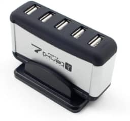Hub USB de 7 portas, expansor multiportas com fonte de alimentação de 100 a 240 V, transferência e carregamento de dados de alta velocidade, desempenho estável para laptop, desktop, notebook, tablet