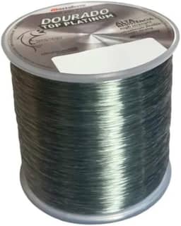 Linha de Pesca Monofilamento 100g Top Platinum Dourado - Carretel Resistente para Pesca Esportiva, Várias Medidas