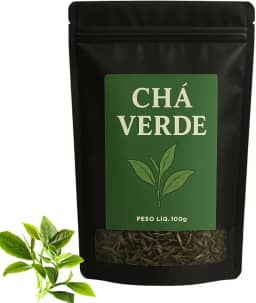 Chá Verde Natural Folhas Premium Antioxidante Detox Emagrecimento Saúde Bem Estar 200gr