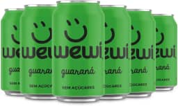 Guaraná Natural Zero Açúcar lata 350ml pacote com 6 unidades