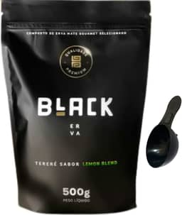 Erva Mate Tereré 500g Black Erva Escolha o Sabor + Acompanha Medidor (Colher medidora) (LEMON BLEND)
