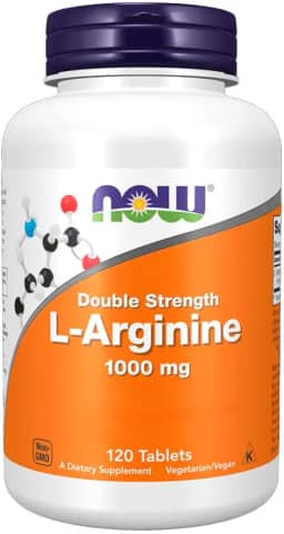 L-Arginina 1000mg Now Foods L-Arginine 120 Tablets Importado