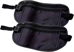 Kit 2 Pochete Doleira, Porta Dinheiro Notas Viagem Internacional Anti Roubo Invisível Segura Imperméavel Para Celular Cartão Chaves