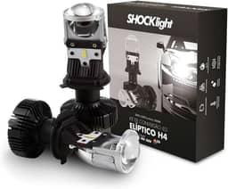 Kit Led H4 Mini Projetor Canhão Eliptico Shocklight Carro