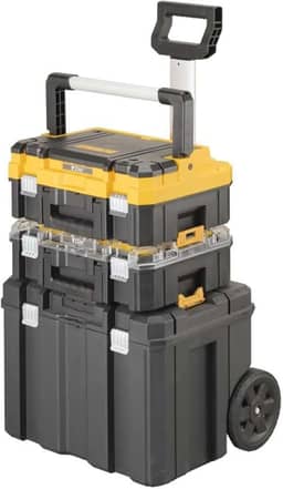 Dewalt Maleta de Ferramentas com Rodas, Organizador com 3 Módulos de Armazenamento, Ideal para Transportar Ferramentas, Modelo DWST60404